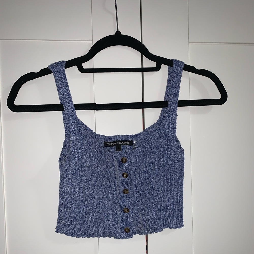 ribbed FOREIGN EXCHANGE crop top